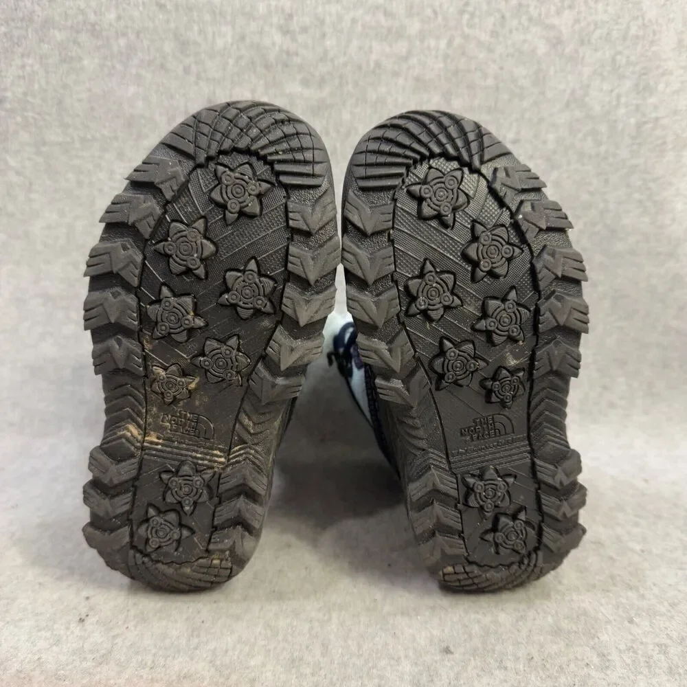 The North Face Kids Boots Size 13 Blue Black Fur Lined Winter Snow Shoes